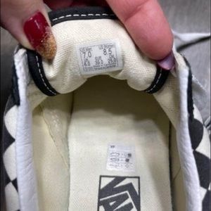 Checkered Vans womens